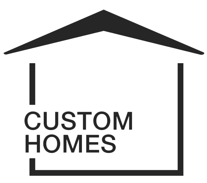 Large Black custom home builders logo Baytown, TX
